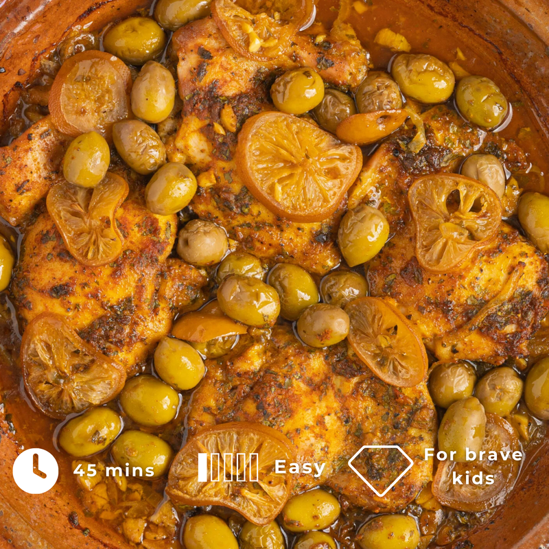 Moroccan Chicken with Olives and Lemon Preserve