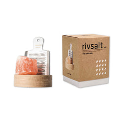 Rivsalt – Rock Salt Grater with Oak Stand