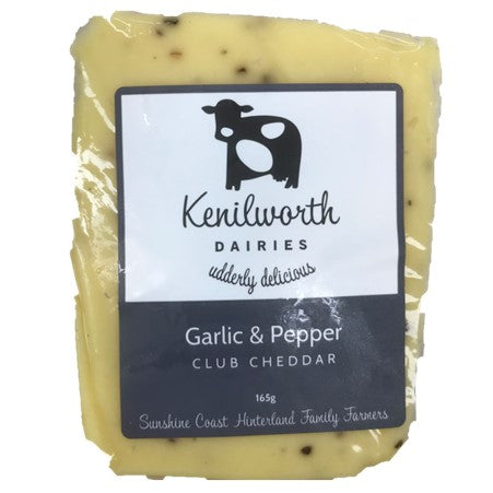 "NEW" Kenilworth Cheese - GARLIC & PEPPER 165g