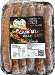 Signature Range - Organic Beef Sausages (6 pack) - Preservative Free - Gluten Free