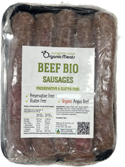 Organic Bio Beef Sausages - 6 Pack - Preservative and Gluten Free -