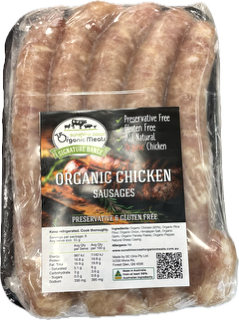 Organic Chicken Sausages (5 pack) - Preservative Free - Gluten Free