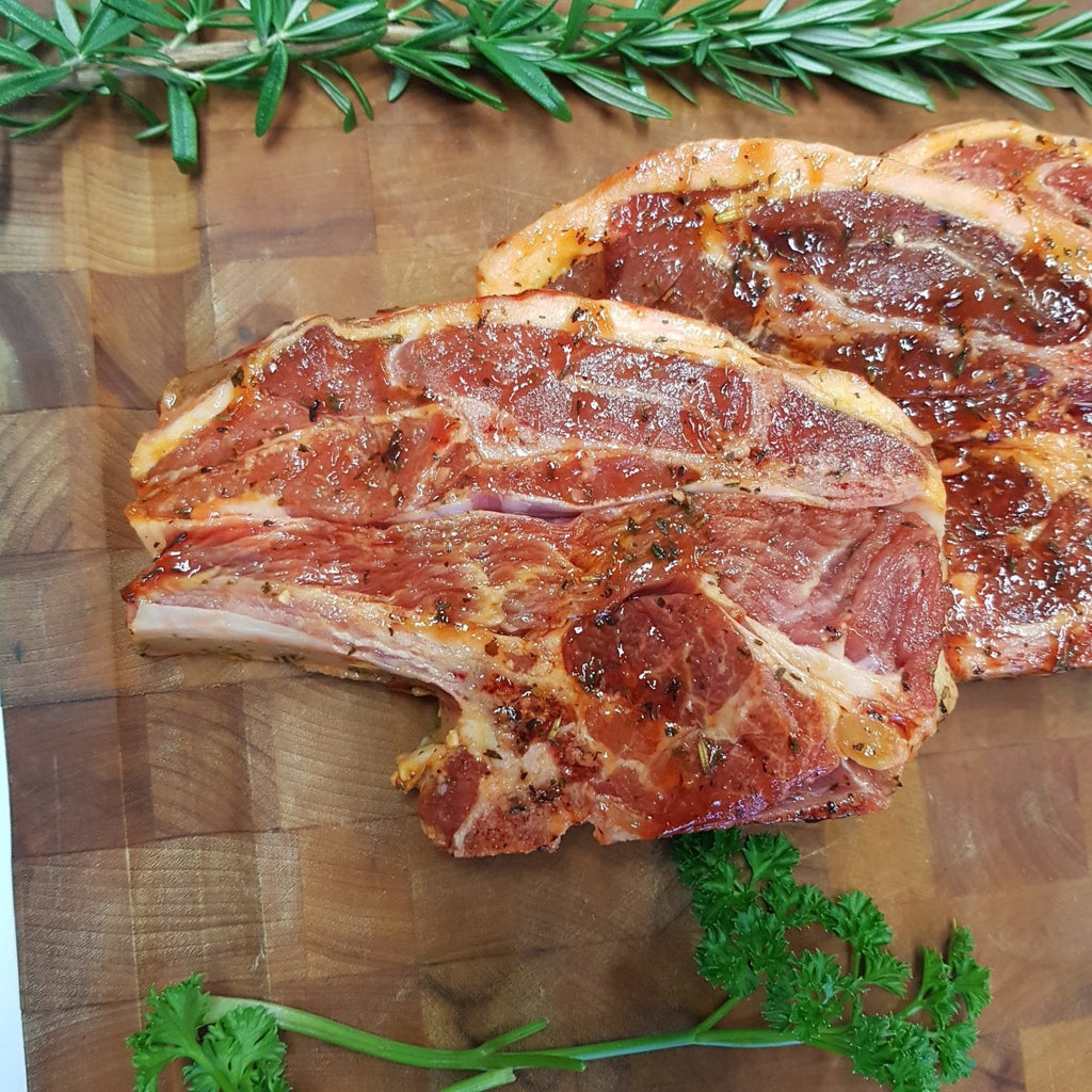 Lamb BBQ Chop - Mint and Rosemary Organic — approx. 220g per portion
