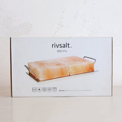 Rivsalt - 2 Himalayan Salt Blocks and Metal Tray for Barbecue